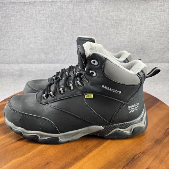 Reebok Mens Waterproof Leather Hiking Boots Size 11.5 Black - Picture 10 of 16